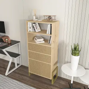 Decorotika - Utopia Bookcase Bookshelf Shelving Unit with 3 Cabinets and 2 Shelves