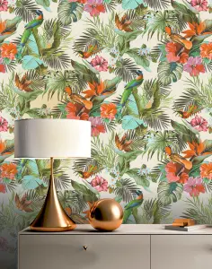 Vasari Paradise Birds Multi Wallpaper