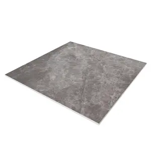 Kale Moonstone Anthracite Semi-gloss Stone effect Textured Porcelain Indoor Wall & floor tile, Pack of 3, (L)600mm (W)600mm