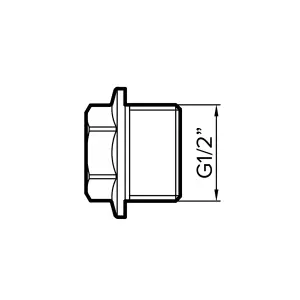 Plumbsure Brass Flange Threaded Nut (Dia)12.7mm