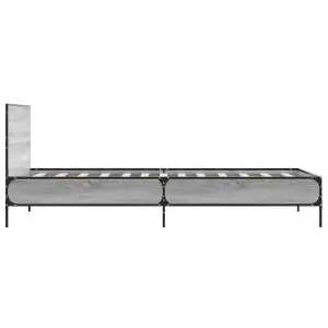 Berkfield Bed Frame without Mattress Grey Sonoma 90x200 cm