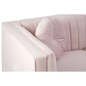 Interiors by Premier Farah 2 Seat Pink Velvet Sofa