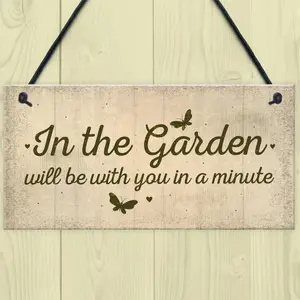 Red Ocean In The Garden Novelty Hanging Door Plaque Summer House Sign Garden Shed Friendship Gifts