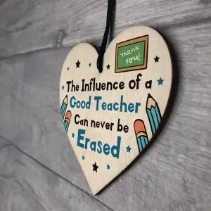 Gift For Teacher Plaque Thank You Gifts Wood Heart Leaving Nursery School Gift