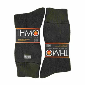 THMO - 1 Pair Mens Thermal Socks 6-11 Green