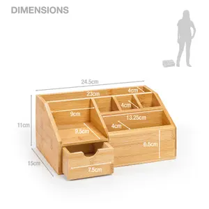 Desk Organiser, Desk Tidy Pen Holder Organiser, Make Up Organiser/Office Multifunctional Organizer, 24.5 x 15 x  11cm