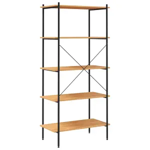 Berkfield 5-Tier Shelving Unit Black and Oak 80x40x163 cm