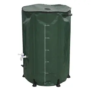 250L Collapsible Garden Water Butt with Drain Tap - Eco-Friendly Outdoor Gardening Solution