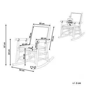Garden Rocking Chair FRIGOLE Bamboo Wood Light Wood
