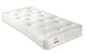 Enzo White Wooden 3 Drawer Bookcase Bed And Orthopaedic Mattress