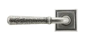 From The Anvil Pewter Hammered Newbury Lever on Rose Set (Square) - Unsprung