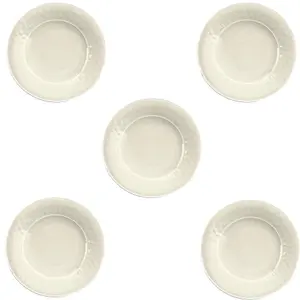 Purely Home Crackle Cream Melamine Side Plates - Set of 5