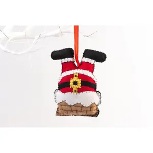 When Santa Got Stuck in the Chimney Tree Hanging Figurine Ornament