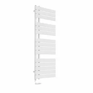 Right Radiators Prefilled Electric Heated Towel Rail Flat Panel Ladder Warmer Rads - 1380x500mm White