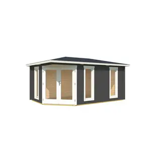 Edinburgh 15 x 9 Ft Tongue and Groove Corner Summer House Edinburgh 2 Carbongrau