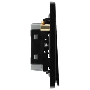 BG 20A 2 way 2 gang Light switch Screwless Satin Brass effect