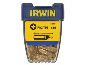 IRWIN Screwdriver Bits Phillips PH2 25mm Titanium (Pack 2)