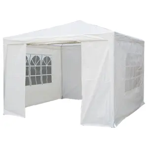 Oypla 3m x 3m White Waterproof Garden Gazebo Marquee Awning Tent