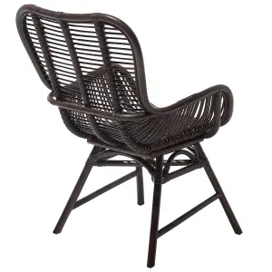 Dining Chair TOGO Rattan Dark Brown