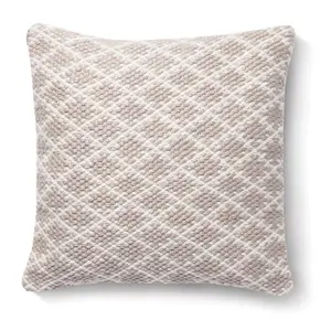 Woven Indoor Outdoor Washable Trellis Cosy Cushion Natural - 45cm x 45cm