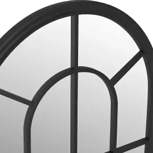 Berkfield Garden Mirror Black 60x45 cm Iron for Outdoor Use