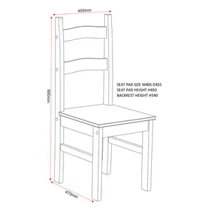 Solid Wood Dining Chair (Set of 2)