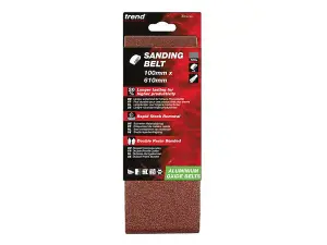 Trend AB/B100/60A Sanding Belt 100 x 610mm 60G - 3 Pack