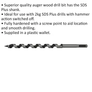 14 x 235mm SDS Plus Auger Wood Drill Bit for Smooth and Precise Drilling