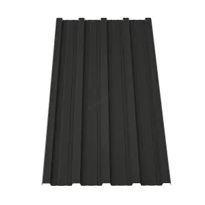 Birchtree Corrugated Roof Sheet Profile Metal Roofing Panel Cover Carport Shed 24PCS Black