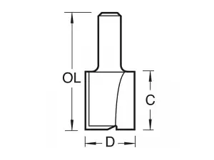 Trend 4/70 x 1/4 TCT Two Flute Cutter 25.0 x 25mm