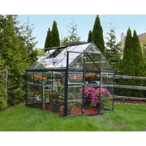 Harmony Greenhouse 6 x 4 Grey / 208cm H x 185cm W x 247cm D