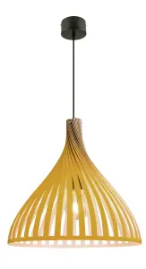 GoodHome Crozon Mustard Pendant ceiling light, (Dia)380mm