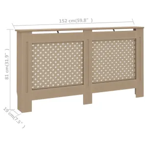 Berkfield Radiator Cover 152x19x81 cm MDF