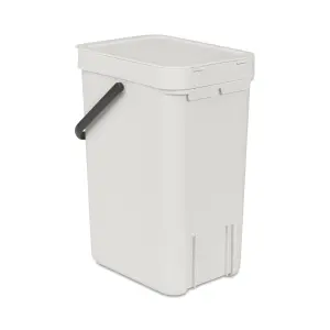 Brabantia Sort & Go Standard Light grey Plastic Bin - 12L Freestanding