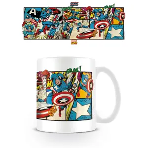 Marvel Panel Captain America Mug White/Blue/Red (One Size)