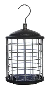 Metal Wild Bird Seed Feeder Squirrel Proof Blocking Protection Guard Steel Cage holds 800g bird seeds