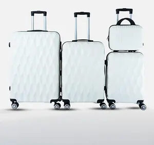 White 4PCS Travel Luggage Suitcase Set