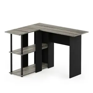 Angulo L-Shape Computer Desk Black / Grey