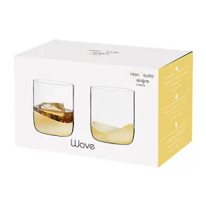 Anton Studios Wave Set of 2 DOF Tumblers Gold