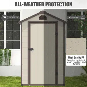 Costway Outdoor Storage Shed Weather Resistant Garden Shed w/ Lockable Door& Air Vents