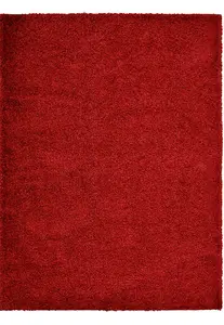 Melrose Venus Super Soft Red Shaggy Medium Area Rug 140/200cm