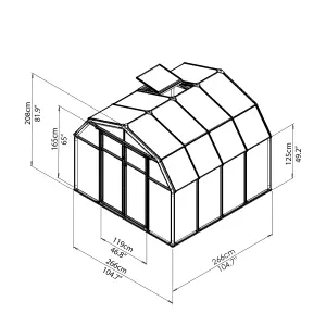 Palram - Canopia Hobby Gardner Green 8x8 Greenhouse