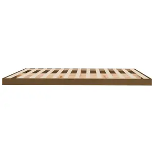 Bed Frame Solid Wood Honey Brown / Super King (6')