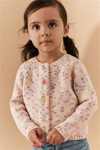 Girls Next Pink Rainbow Spot Cardigan (3Mths-7Yrs) - Pink Rainbow