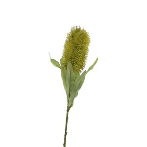 Artificial Pagoda Autumn Green Flower. Single Stem H65 cm