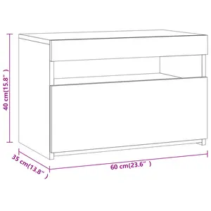 Abebi TV Stand for TVs up to 24" (Set of 2) Smoked Oak