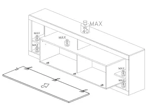 Viola 1 Door 172cm Mercure Oak TV Stand