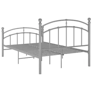 Berkfield Bed Frame Grey Metal 120x200 cm