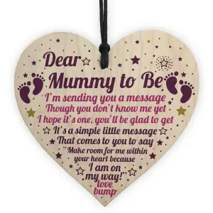 Red Ocean Mummy To Be Gifts From Bump Baby Shower Gift Mummy To Be Birthday Card Wooden Heart Plaque