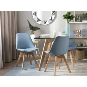 Otselic Upholstered Dining Chair (Set of 2) Light Blue